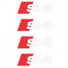 Set 4 Buc Sticker Etriere Audi S4 Alb