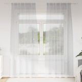 vidaXL Perdele cu perdele 2 pcs Gri deschis 140 x 260 cm Poliester