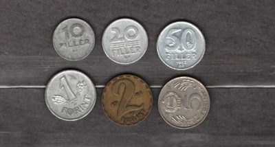 UNGARIA 1972 - 1989 - LOT 6 MONEDE 10, 20, 50 FILLER, 1, 2, 5 FORINT (1) foto