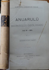 Anuarul biroului geologic , Bucuresti , 1888 , cu 29 gravuri foto