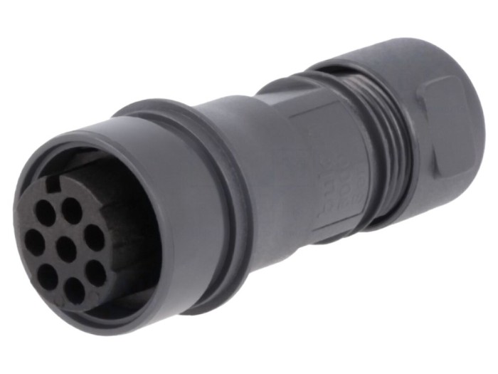 Conector circular mamă 8 pini pe cablu