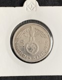 Moneda 5 reichsmark 1939 F argint