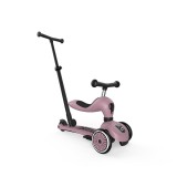 Trotineta copii cu sezut si maner, transformabila 3in1, Highwaykick 1 Push and Go Wildberry, 1-5 ani, pana la 50 kg, Scoot Ride