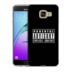 Husa Samsung Galaxy C7 C7000 Silicon Gel Tpu Model Parental Advisory foto