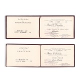 D. D. Roșca, carte de membru + atestat de profesor + diplomă de Doctor &icirc;n Științe filosofice