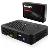 Cumpara ieftin Carcasa NAS DeskPi Lite pentru Raspberry Pi 4 Model B, Plastic ABS, Radiator + Ventilator PWM, 2xUSB Frontal, Negru