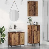 vidaXL Set de mobilier pentru baie 3 pcs Lemn vechi 39.5 x 36 x 88 cm