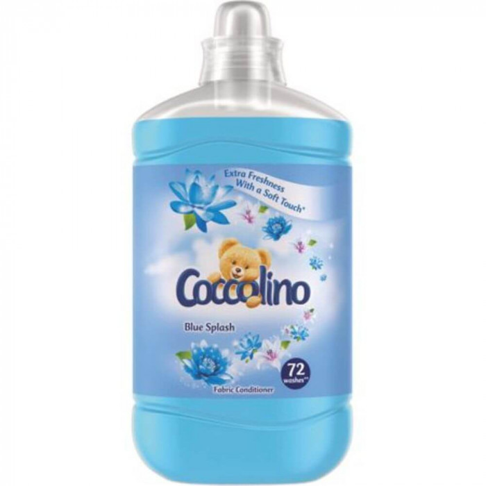 Balsam Rufe Coccolino Blue Splash, 1.8L, 72 Spalari, Parfum de Primavara, Detergent pentru Haine, Balsamuri pentru Rufe, Balsam pentru Ingrijire Haine