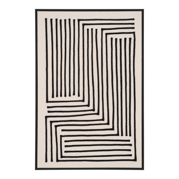 Lipari canvas print, negru/bej, No.3 60x90 cm