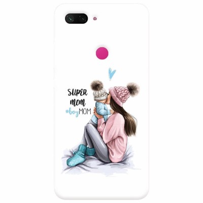 Husa silicon pentru Xiaomi Mi 8 Lite, Super Mom With Boy foto