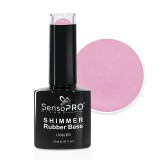 Cumpara ieftin Shimmer Rubber Base SensoPRO Milano - #21 Glimmer Pink, 10ml