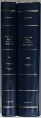 HISTOIRE DE LA LANGUE FRANCAISE par FERDINAND BRUNOT , VOLUMUL 8 : LE FRANCAIS HORS DE FRANCE AU XVIII e SIECLE , PARTILE I - II , 1967