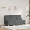 VidaXL Unitate Sofa Modulară Fără Brațe 3 pcs Gri &icirc;nchis 3399793