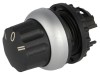 Comutator rotativ 22mm negru 3 poziții
