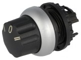 Comutator rotativ 22mm negru 3 poziții