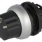 Comutator rotativ 22mm negru 3 poziții