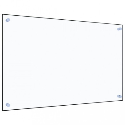 Panou antistropi bucătărie transparent 80x50 cm sticlă securiz. foto