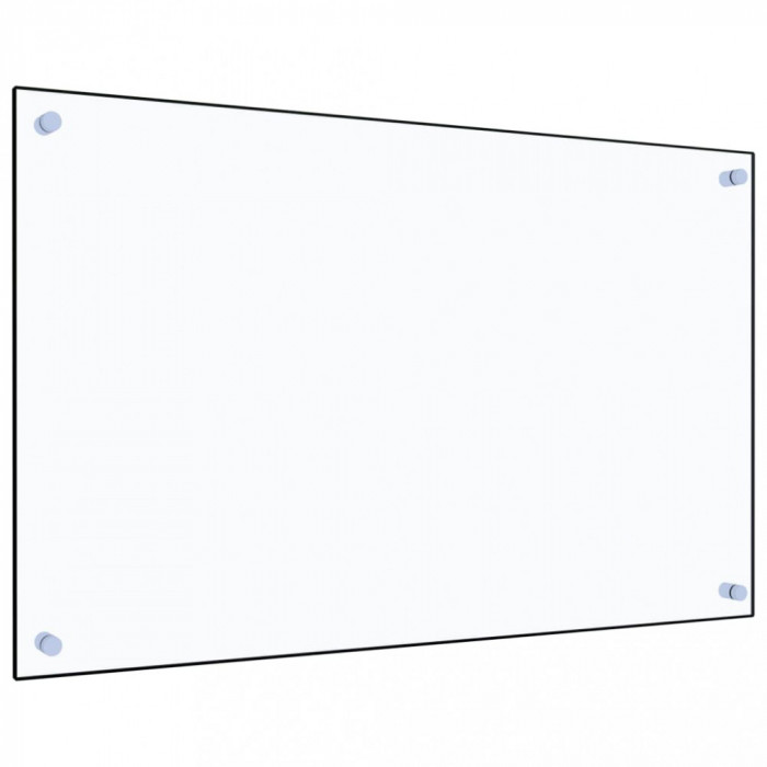 Panou antistropi bucătărie transparent 80x50 cm sticlă securiz.