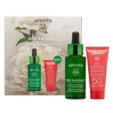Ser radiant Apivita Promo Bee 30ml și cremă de față anti-pete și anti-&icirc;mbătr&acirc;nire Bee Sun Safe 15ml