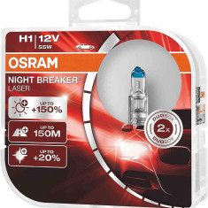 Set 2 bec halogen H1 Osram Night Breaker Laser NextGen +150%