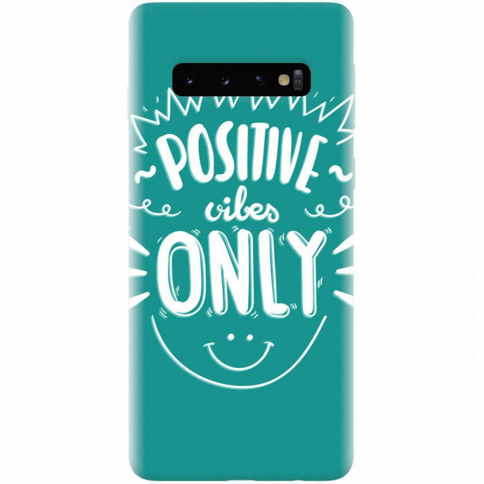 Husa silicon pentru Samsung Galaxy S10, Positive Vibes