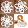 Set pentru decorare cafea sau prajituri, 19 sabloane reutilizabile cu forme diferite