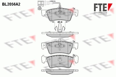 FTE 9010640 set placute frana,frana disc foto