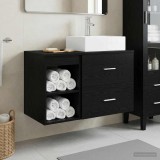 Cumpara ieftin Set dulap baie 2 buc. Stejar Negru 79,5 x 41 x 79,5 cm