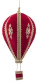 Balon Zburator Craciun poliester rosu auriu 39x39x90h