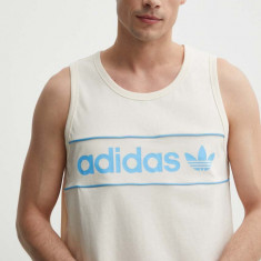 adidas Originals tricou din bumbac barbati, culoarea bej, IU0191