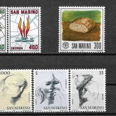 C2999 - lot timbre San Marino nestampilate,serii complete,perfecta stare