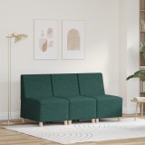 VidaXL Fotoliu 3 pcs Verde &icirc;nchis 55 x 74 x 82 cm țesătură