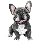 Cumpara ieftin Sticker decorativ, Caine French Bulldog, Negru, 85 cm, 1203STK-1