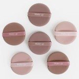 Buretei de machiaj rotunzi, &Oslash;5,5 cm, set 6 buc, bej și nude, CMCLASS