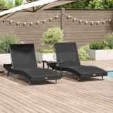 Cumpara ieftin Șezlonguri 3 pcs Negru 40 x 40 x 40.5 cm poliratan