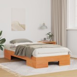 vidaXL Cadru de pat de podea Maro 90 x 200 cm Lemn masiv de pin