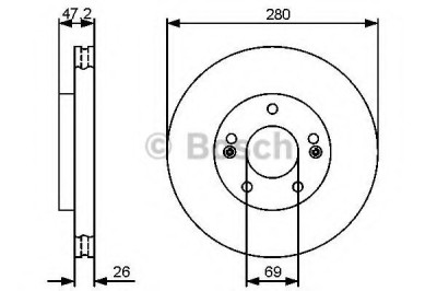 Disc frana KIA SOUL (AM) (2009 - 2013) BOSCH 0 986 479 C13 foto