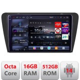 Navigatie Skoda Octavia 3 2013-2020 Edotec Kit-279 8 core QLED 2K 16+512GB 360 Android Waze USB Navigatie Internet Youtube Radio