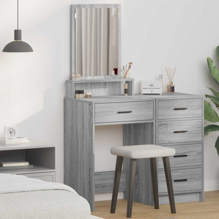 vidaXL Masă de toaletă sonoma gri 50 x 41 x 140 cm Lemn compozit
