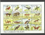 GAMBIA 1991 FAUNA PASARI SI ANIMALE SALBATICE