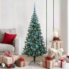 VidaXL Pom de Crăciun artificial pre-iluminat cu 150 LED Verde 150 cm 3396756