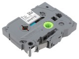 Bandă Albă 9mm x 8m cu Text Negru TZE-FX221