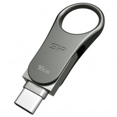 Memorie USB Silicon Power Mobile C80 16GB USB 3.0 Type-C Silver foto