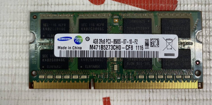 Memorie Laptop Samsung 4GB DDR3 8500S 1066Mhz CL7 M471B5273CH0