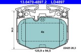 ATE 13.0470-4897.2 ATE Ceramic set placute frana,frana disc