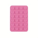 Cumpara ieftin Suport universal roz 8 x 5,5 x 1 cm pentru telefon, silicon flexibil cu 24 ventuze
