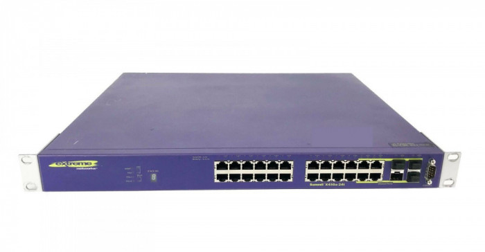 Switch Extreme Networks Summit X450A-24T 24 Port Gigabit POE Layer 3 cu sursa externa EPS-LD 45019