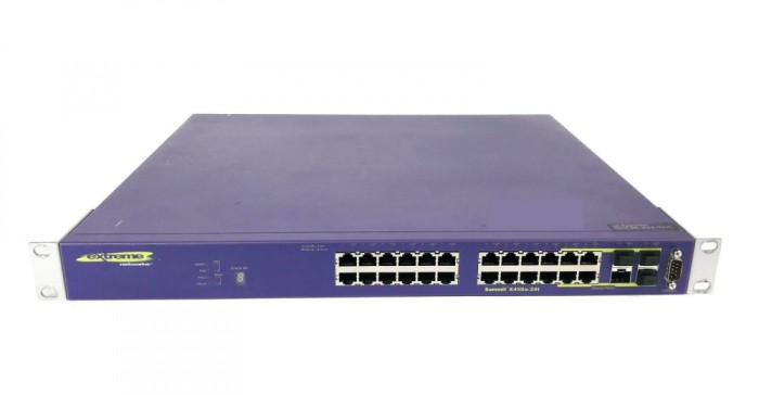 Switch Extreme Networks Summit X450A-24T 24 Port Gigabit POE Layer 3 cu sursa externa EPS-LD 45019