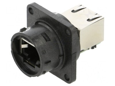 Conector RJ45 mufă PIN 8 pe cablu IP68 foto