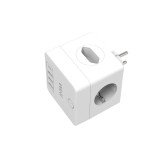 Adaptor Well cu 2 prize și 3 porturi USB